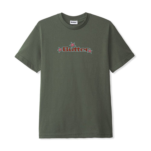 Butter Goods Star Logo T-Shirt - Army - Streetart.fr